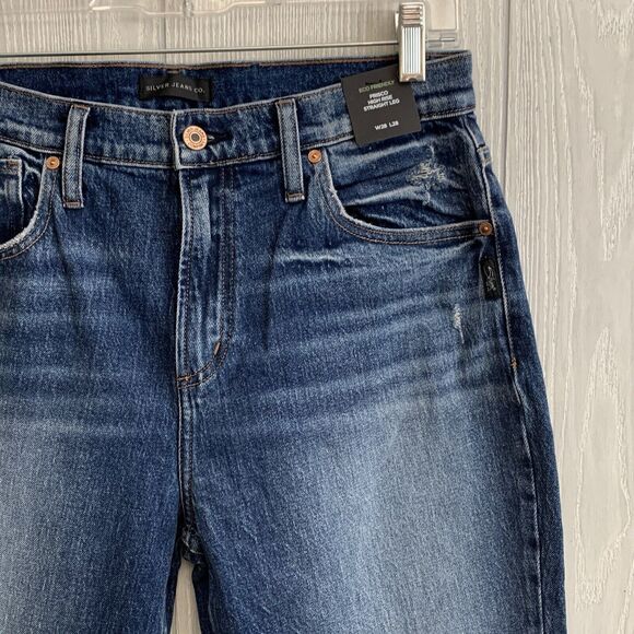 Silver Jeans Frisco High Rise Straight Leg 28 NWT - Picture 3 of 7